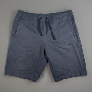 Nike Sportswear Woven Players‎ Slim Shorts Men L Dark Gray 9.5" Cotton Nylon